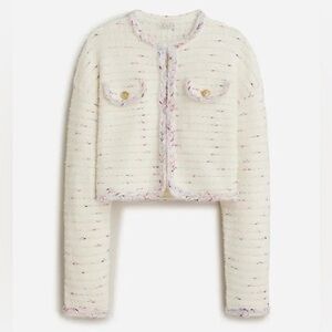 J. Crew Cropped Lady Jacket in Marled Yarn
